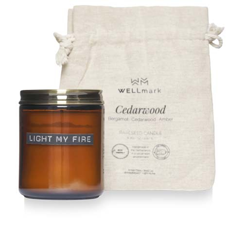 Bougie parfumée personnalisable Wellmark Ambre chiné